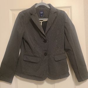 Womens Gap Size 6 Black & White Pinstripes Blazer/Jacket